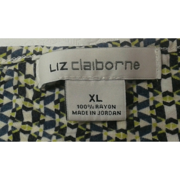 Liz Claiborne multi color blouse size XL - Picture 7 of 8